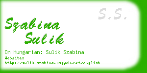 szabina sulik business card